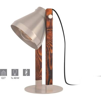 EGLO Cawton Lampe - Stahl-matt, Creme, Verstellbar - Tischlampe EGLO Cawton Lampe - Stahl-matt, Creme, Verstellbar - Tischlampe