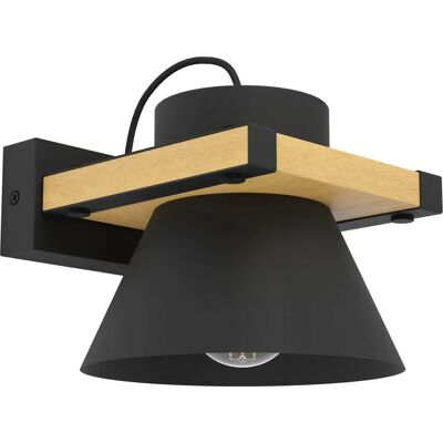 Luce da parete EGLO Maccles - Stile industriale, Metallo & Legno, Dimmabile Luce da parete EGLO Maccles - Stile industriale, Metallo & Legno, Dimmabile