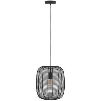 EGLO RINROE Pendellampe - Cylindrisk sort metal - 110cm H EGLO RINROE Pendellampe - Cylindrisk sort metal - 110cm H