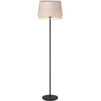 EGLO Lampa podłogowa - E27 40W - Czarny i Drewno EGLO Lampa podłogowa - E27 40W - Czarny i Drewno