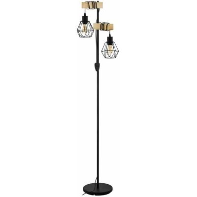 EGLO Townshend 5 Lampa stojąca - Nowoczesny drewniany i czarny design EGLO Townshend 5 Lampa stojąca - Nowoczesny drewniany i czarny design