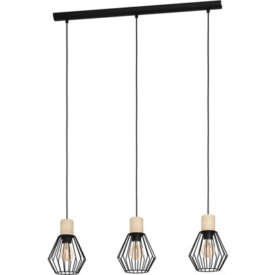 Lámpara colgante vintage EGLO PALMORLA - Acero y Madera Lámpara colgante vintage EGLO PALMORLA - Acero y Madera