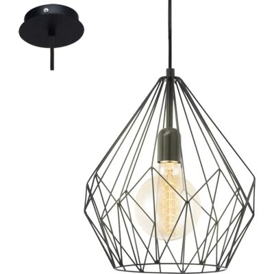 Eglo Carlton Vintage Czarna Lampa na Sufit - Vintage lampa wisząca Eglo Carlton Vintage Czarna Lampa na Sufit - Vintage lampa wisząca