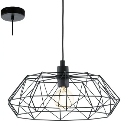 Lampa sufitowa EGLO Carlton 2 - E27 60W - Czarna - Oświetlenie sufitowe Lampa sufitowa EGLO Carlton 2 - E27 60W - Czarna - Oświetlenie sufitowe