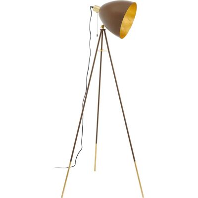 Eglo Chester 1 Stehlampe - Vintage Dreibein E27 in Gold und Rost Eglo Chester 1 Stehlampe - Vintage Dreibein E27 in Gold und Rost