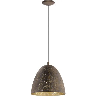 Lampa wisząca vintage Eglo Safi - E27, Ø 27,5cm, Brąz-Złoto Lampa wisząca vintage Eglo Safi - E27, Ø 27,5cm, Brąz-Złoto
