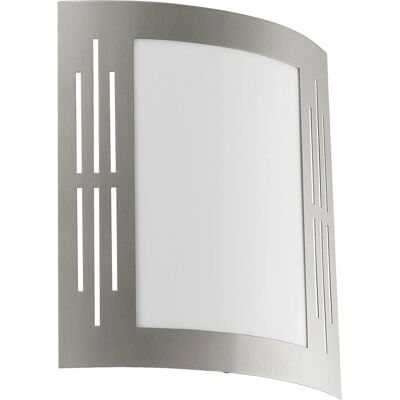 Aplique de pared exterior Eglo City Acero inoxidable - IP44, 60W Aplique de pared exterior Eglo City Acero inoxidable - IP44, 60W