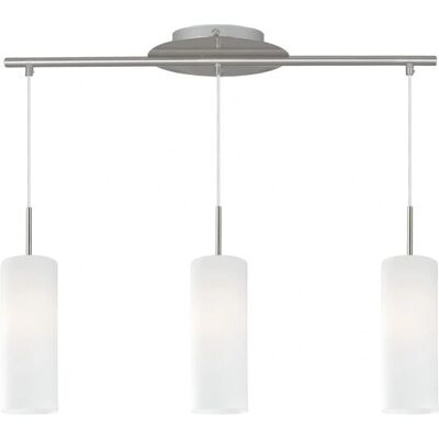 Lampa wisząca Eglo Troy 3 - Satynowy nikiel - Matowe szkło - 180W Lampa wisząca Eglo Troy 3 - Satynowy nikiel - Matowe szkło - 180W