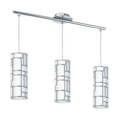 Eglo Biały Chrom Zawieszana Lampa - Regulowana 3-punktowa geometriczna konstrukcja Eglo Biały Chrom Zawieszana Lampa - Regulowana 3-punktowa geometriczna konstrukcja