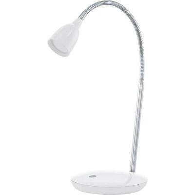 Lampa biurkowa LED Durengo Eglo - Regulowana, Biała i Chromowana Lampa biurkowa LED Durengo Eglo - Regulowana, Biała i Chromowana