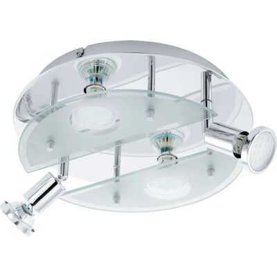 Lámpara de techo LED Eglo Cabo 1 - 4 focos - Cromo - 29cm - Blanco cálido Lámpara de techo LED Eglo Cabo 1 - 4 focos - Cromo - 29cm - Blanco cálido