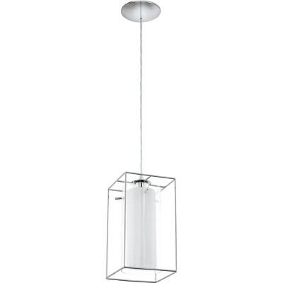 Lampada a sospensione Eglo Loncino - Paralume in vetro bianco Montaggio a soffitto moderno Lampada a sospensione Eglo Loncino - Paralume in vetro bianco Montaggio a soffitto moderno