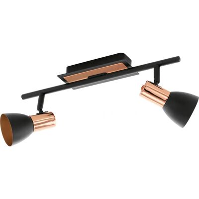 Foco de Techo LED Eglo Barnham - Diseño moderno en negro y cobre Foco de Techo LED Eglo Barnham - Diseño moderno en negro y cobre