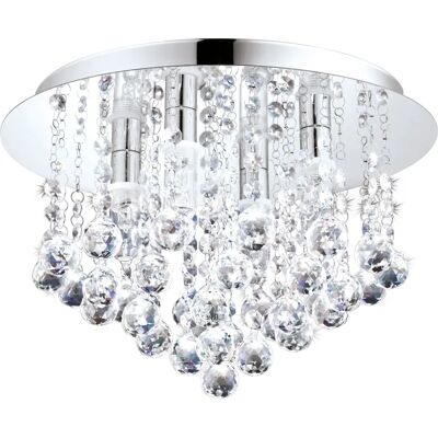 Lámpara de Techo EGLO Almonte - Cristal, Cromo, 35cm, 23cm, 4 G9, IP44 Lámpara de Techo EGLO Almonte - Cristal, Cromo, 35cm, 23cm, 4 G9, IP44