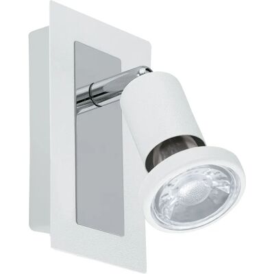 Projecteur LED Sarria blanc chrome d'Eglo - Éclairage Projecteur LED Sarria blanc chrome d'Eglo - Éclairage
