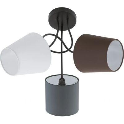 Eglo Almeida Ceiling Lighting - 3-Arm Semi Flush Black Eglo Almeida Ceiling Lighting - 3-Arm Semi Flush Black