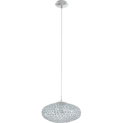 Lampa wisząca Eglo Clemente - Kryształ i chrom regulowany Lampa wisząca Eglo Clemente - Kryształ i chrom regulowany