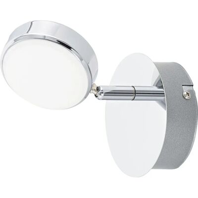 Eglo Salto LED Wandleuchte - 11cm, Chrom & Weiß Eglo Salto LED Wandleuchte - 11cm, Chrom & Weiß