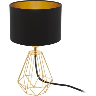 EGLO Lámpara de mesa negra, latón y oro Carlton 2 - Lámpara de mesa EGLO Lámpara de mesa negra, latón y oro Carlton 2 - Lámpara de mesa