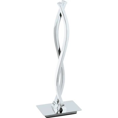 EGLO Lasana 2 Lampada da Tavolo Moderna Cromata Bianca EGLO Lasana 2 Lampada da Tavolo Moderna Cromata Bianca