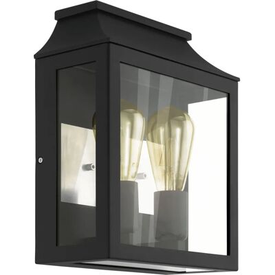 Eglo Soncino Schwarzes Außenwandleuchte - IP44, 2x60W Eglo Soncino Schwarzes Außenwandleuchte - IP44, 2x60W