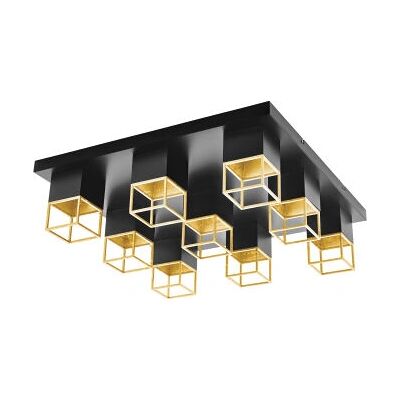 EGLO Montebaldo Lampada a LED - 60cm x 60cm - Nero & Oro - A+ EGLO Montebaldo Lampada a LED - 60cm x 60cm - Nero & Oro - A+