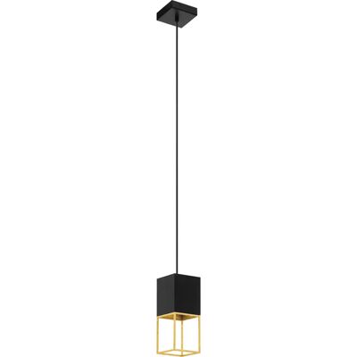 Eglo Montebaldo Schwarz Gold Würfel Pendelleuchte - Deckenleuchte Eglo Montebaldo Schwarz Gold Würfel Pendelleuchte - Deckenleuchte