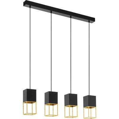 Eglo Montebaldo Hängelampe - Modern Schwarz-Gold LED Pendellampe Eglo Montebaldo Hängelampe - Modern Schwarz-Gold LED Pendellampe