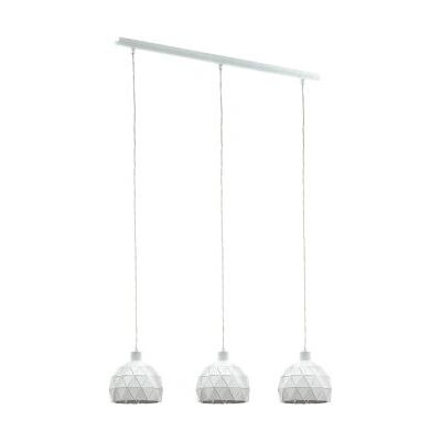 Lampadario Eglo Roccaforte Bianco a 3 Luci Lampadario Eglo Roccaforte Bianco a 3 Luci