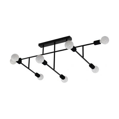 Lámpara de techo Eglo Belsiana Negra 8 luces - Salón y comedor Lámpara de techo Eglo Belsiana Negra 8 luces - Salón y comedor