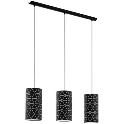 Iluminación de Techo Eglo Ramon - Lámpara colgante de 3 luces, Blanco y negro Iluminación de Techo Eglo Ramon - Lámpara colgante de 3 luces, Blanco y negro