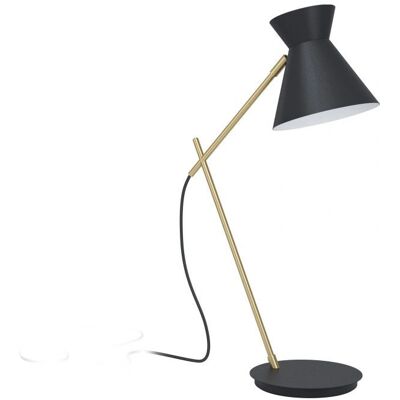 EGLO Amezaga Czarna Mosiężna Lampka Biurkowa - Lampka Biurkowa EGLO Amezaga Czarna Mosiężna Lampka Biurkowa - Lampka Biurkowa