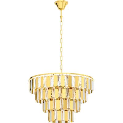 Lampa wisząca Eglo Erseka z mosiądzu i kryształu Lampa wisząca Eglo Erseka z mosiądzu i kryształu