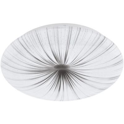 EGLO Nieves LED Luz de Techo - 31cm, Blanco y Plata EGLO Nieves LED Luz de Techo - 31cm, Blanco y Plata