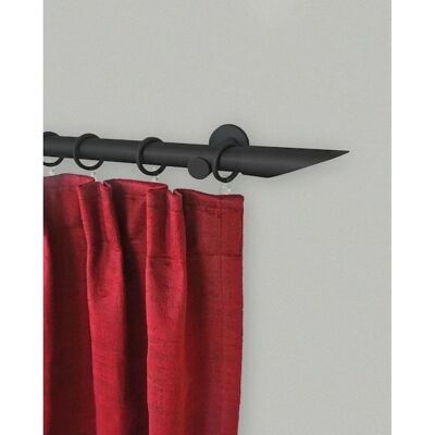 GARESA Niko Gardinenstange - 120-200cm, Schwarz, 1-läufig GARESA Niko Gardinenstange - 120-200cm, Schwarz, 1-läufig