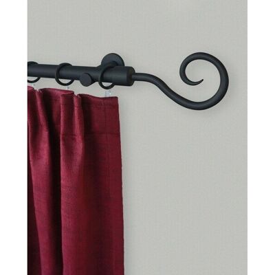GARESA Ulli Gardinenstange - Schwarz, 120-200cm, 1-läufig, mit Ringen GARESA Ulli Gardinenstange - Schwarz, 120-200cm, 1-läufig, mit Ringen