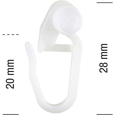 GARESA Modell - Ring für Gardinenschienen - 100 St. GARESA Modell - Ring für Gardinenschienen - 100 St.
