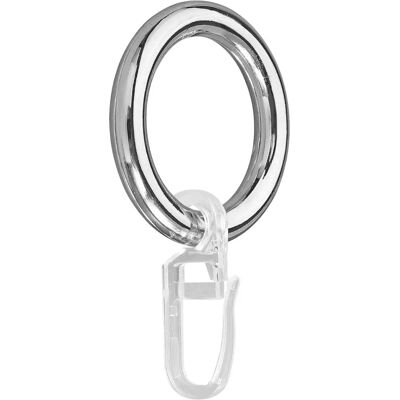 GARESA Gardinenringe - Grau (chromfarben) - 20mm - Gardinenringe GARESA Gardinenringe - Grau (chromfarben) - 20mm - Gardinenringe