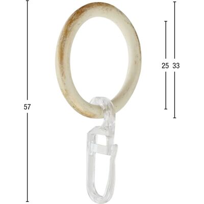 GARESA Goldene Gardinenringe - 20 stk, für 16 mm Stangen GARESA Goldene Gardinenringe - 20 stk, für 16 mm Stangen