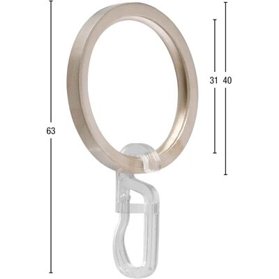 GARESA Ring mit Haken - grau - 20mm - Gardinenring GARESA Ring mit Haken - grau - 20mm - Gardinenring
