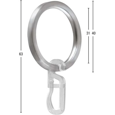 GARESA Silbergardinenring mit Haken - Gardinenzubehör GARESA Silbergardinenring mit Haken - Gardinenzubehör