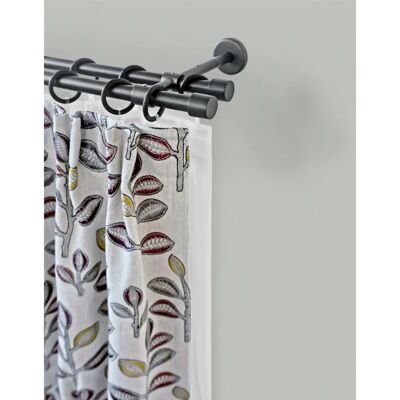 GARESA RUSTIKA Rustikale Gardinenstange - 430cm, 2-läufig, grau GARESA RUSTIKA Rustikale Gardinenstange - 430cm, 2-läufig, grau