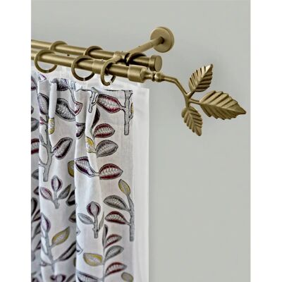 GARESA Rustika Gardinenstange - 2-läufig, 260cm, gold-matt, rustikal GARESA Rustika Gardinenstange - 2-läufig, 260cm, gold-matt, rustikal
