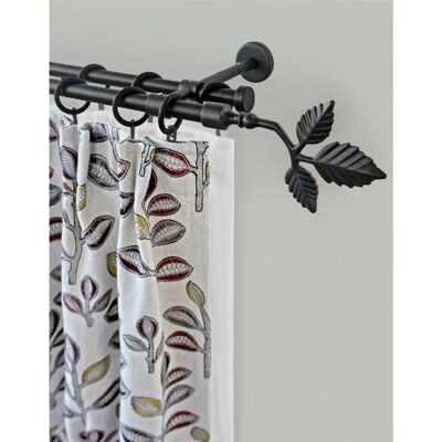 GARESA Rustika Gardinenstange - 340cm, 16mm, 2-läufig, Schwarz GARESA Rustika Gardinenstange - 340cm, 16mm, 2-läufig, Schwarz