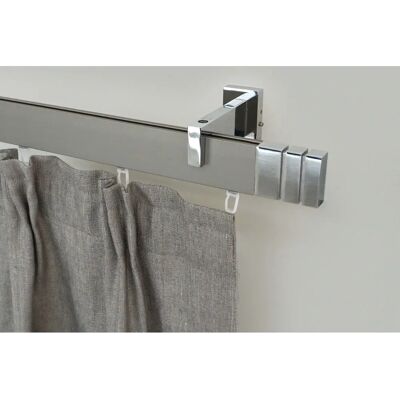 GARESA Flachprofil Gardinenstange - 330cm, silber, 1-läufig GARESA Flachprofil Gardinenstange - 330cm, silber, 1-läufig