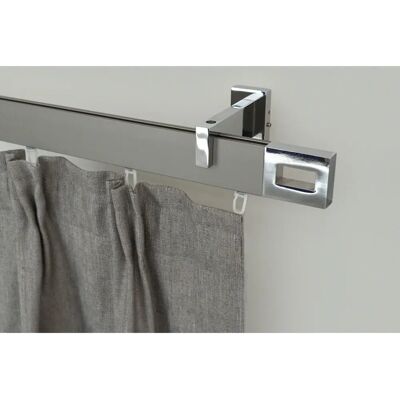 GARESA Flat Silber Gardinenstange - Leicht bis Mittel, 200cm, 1-läufig, Aluminium GARESA Flat Silber Gardinenstange - Leicht bis Mittel, 200cm, 1-läufig, Aluminium