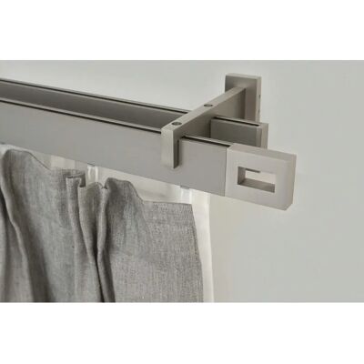 GARESA Flat Gardinenstange - 310cm, 2 Läufig, Silber GARESA Flat Gardinenstange - 310cm, 2 Läufig, Silber