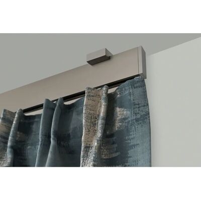 GARESA Flachvorhangstange - Modernes Aluminium, 140cm, Silber GARESA Flachvorhangstange - Modernes Aluminium, 140cm, Silber