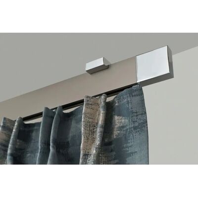 GARESA Flachprofil Gardinenstange 390cm - Aluminium, Silber, 1- oder 2-läufig, Deckenmontage GARESA Flachprofil Gardinenstange 390cm - Aluminium, Silber, 1- oder 2-läufig, Deckenmontage