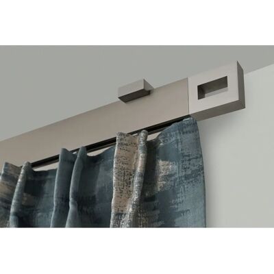 GARESA Flachvorhangstange - 110cm, Silber, Aluminium, Deckenmontage GARESA Flachvorhangstange - 110cm, Silber, Aluminium, Deckenmontage